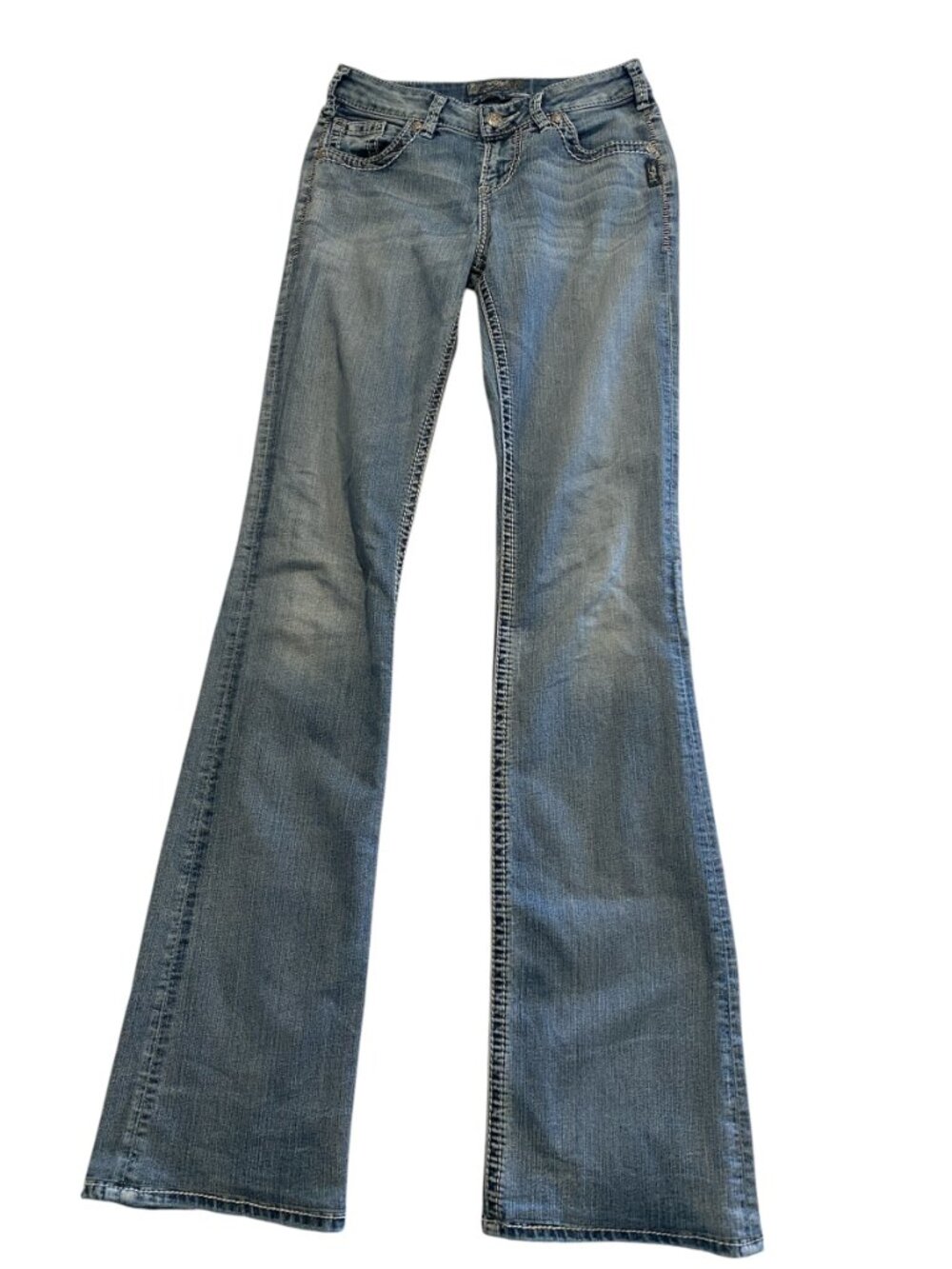 Silver Jeans Natsuki Midrise Bootcut Sz 27x37 Blue Medium Wash #211J